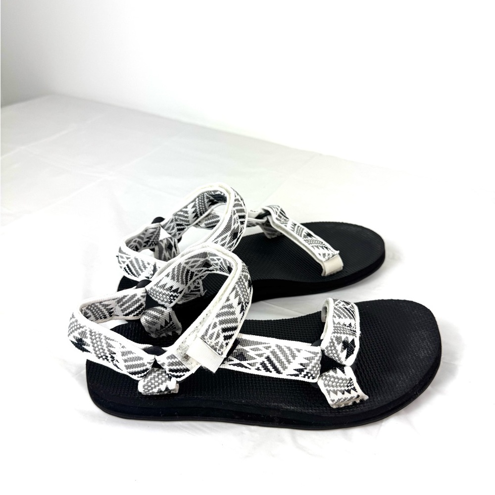 Teva Black and White Patterned Sandals